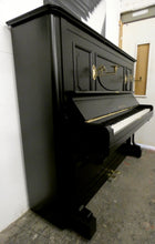 Load image into Gallery viewer, C. Bechstein Model 7 Upright Piano in Black Satin with Candlesticks