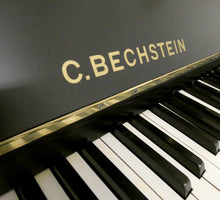 Load image into Gallery viewer, C. Bechstein Model 7 Upright Piano in Black Satin with Candlesticks