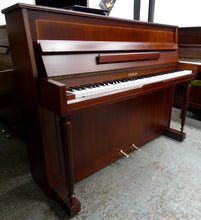 Load image into Gallery viewer, Challen Upright Piano in Mahogany with Inlay and Fluted Legs