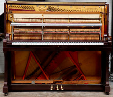 Load image into Gallery viewer, Dresden Upright Piano in Plum Mahogany Cabinet