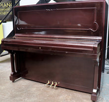 Load image into Gallery viewer, Dresden Upright Piano in Plum Mahogany Cabinet