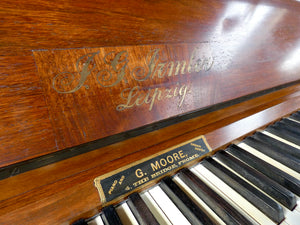 Irmler Upright Piano in Rosewood with Candlesticks and Inlay