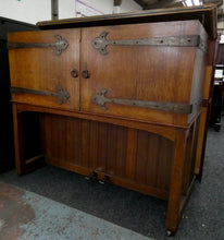 Load image into Gallery viewer, John Broadwood & Sons Manxman Model Upright Piano in English Oak Cabinetry