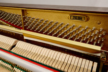 Load image into Gallery viewer,  - SOLD - Schimmel 116 Upright piano in mahogany with cabriolet legs
