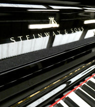 Load image into Gallery viewer, Steinway Model V Upright Piano in Black High Gloss