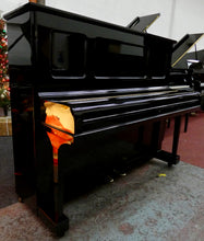 Load image into Gallery viewer, Steinway Model V Upright Piano in Black High Gloss