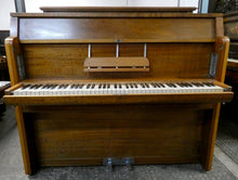 Load image into Gallery viewer, W.H. Barnes Art Deco Ships Upright Piano in Myrtle with Electric Lamps