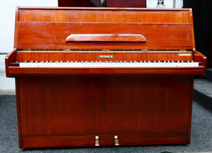 Kemble Nordia Upright Piano in High Gloss Mahogany Cabinet