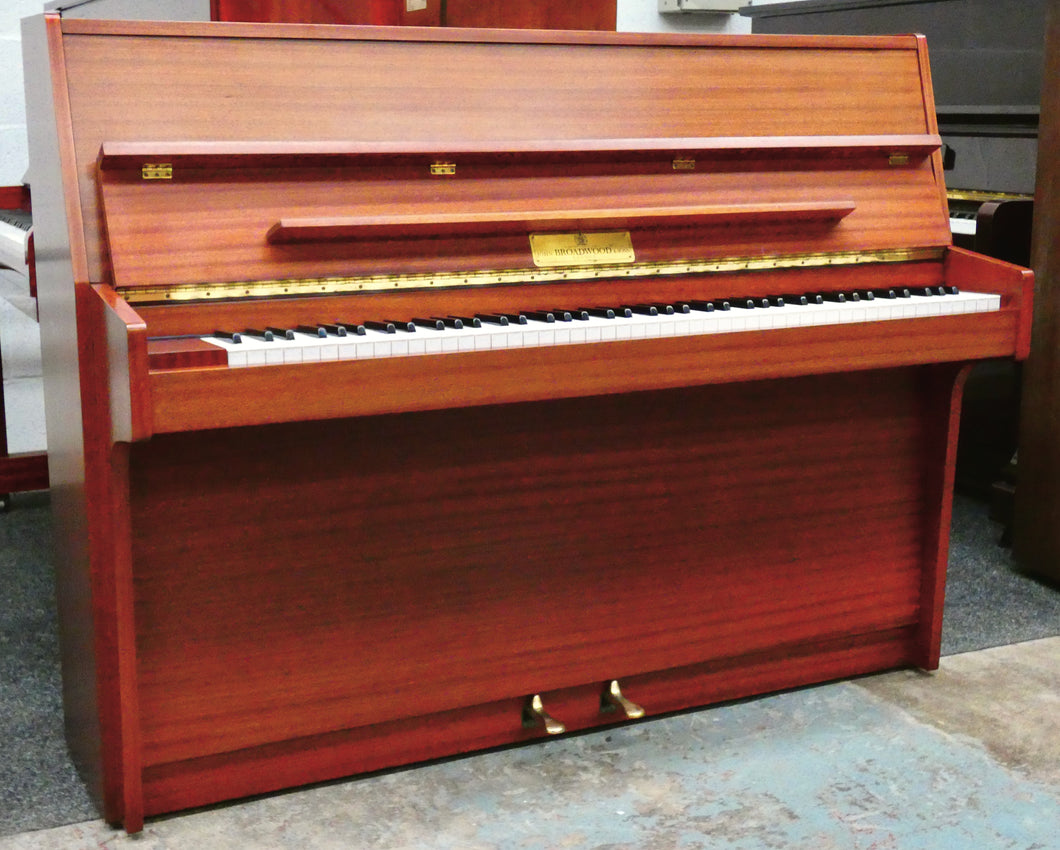 Broadwood Upright Piano Omega Model in mahogany finish