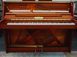 Broadwood Upright Piano Omega Model in mahogany finish