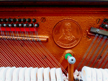 Load image into Gallery viewer, Broadwood Upright Piano Omega Model in mahogany finish