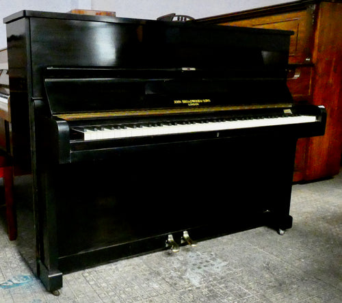 John Broadwood Model 8F Upright Piano in black gloss