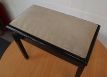 Load image into Gallery viewer, Modern Polished Ebony Piano Stool with storage