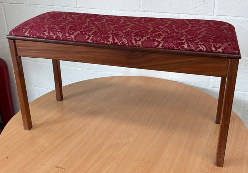Mid Century piano stool with storage