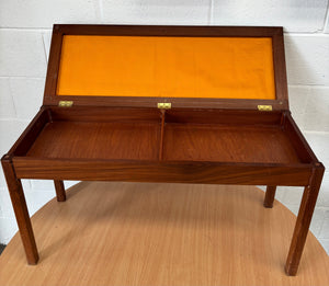 Mid Century piano stool with storage