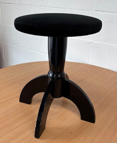 Mid Century Black Height Adjustable Stool
