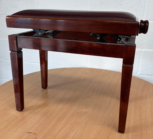 Modern Height Adjustable Piano Stool in Polished Walnut