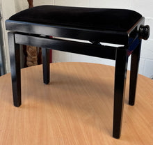 Load image into Gallery viewer, Black High Gloss Height Adjustable Piano Stool