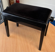 Load image into Gallery viewer, Black High Gloss Height Adjustable Piano Stool
