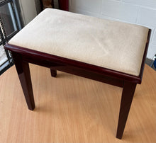 Load image into Gallery viewer, Polished Mahogany Piano Bench with Storage