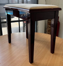 Load image into Gallery viewer, Polished Mahogany Piano Bench with Storage