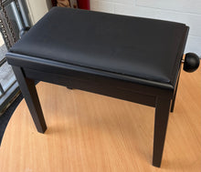 Load image into Gallery viewer, Matte Black Height Adjustable Piano Stool with Leatherette Top