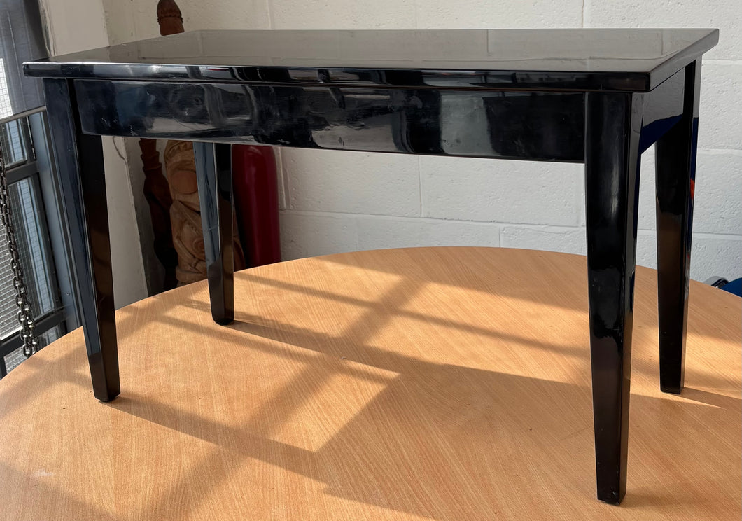 Black High Gloss Piano Stool with storage