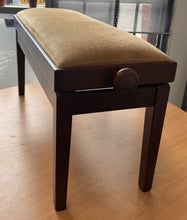 Load image into Gallery viewer, Mahogany Height Adjustable Duet Piano Stool