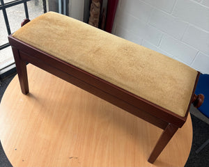 Mahogany Height Adjustable Duet Piano Stool