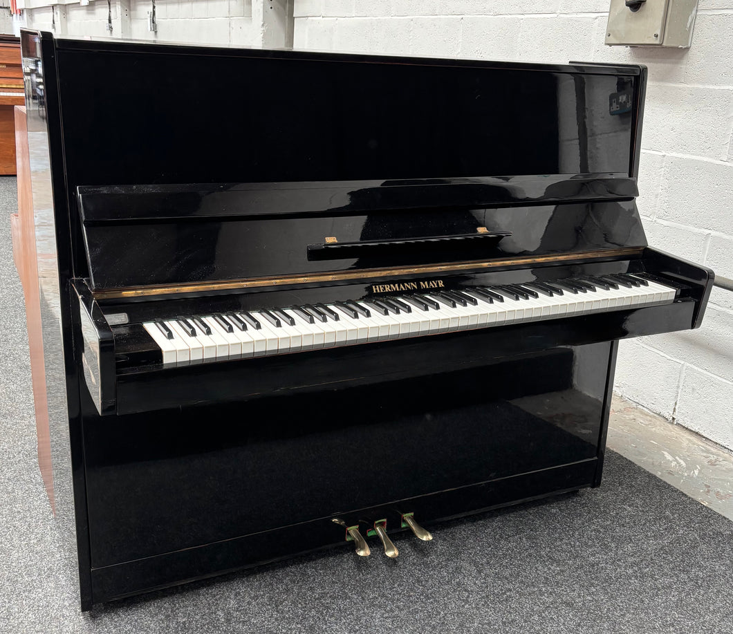 Herman Mayr Upright Piano in Black High Gloss