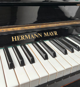 Herman Mayr Upright Piano in Black High Gloss