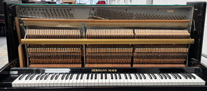 Herman Mayr Upright Piano in Black High Gloss