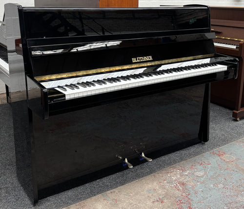 Blüthner Model M Upright Piano in Black High Gloss Cabinetry