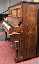 Load image into Gallery viewer, J Schiller Art Case Upright Piano in Burl Walnut