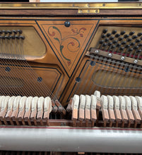 Load image into Gallery viewer, J Schiller Art Case Upright Piano in Burl Walnut