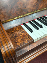 Load image into Gallery viewer, J Schiller Art Case Upright Piano in Burl Walnut