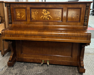 O Beyer-Rahnefeld Dresden Upright piano in Rosewood with Decorative inlay
