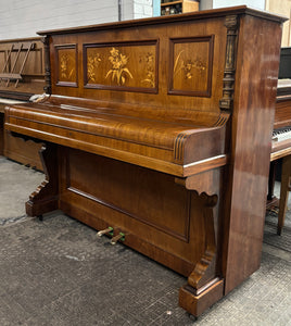 O Beyer-Rahnefeld Dresden Upright piano in Rosewood with Decorative inlay