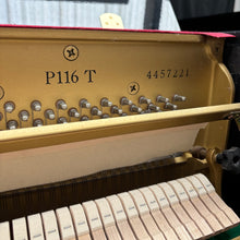 Load image into Gallery viewer, Yamaha P116T Upright Piano in Black High Gloss