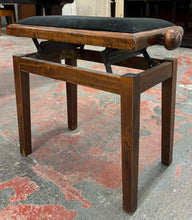 Load image into Gallery viewer, Height Adjustable Walnut Stool