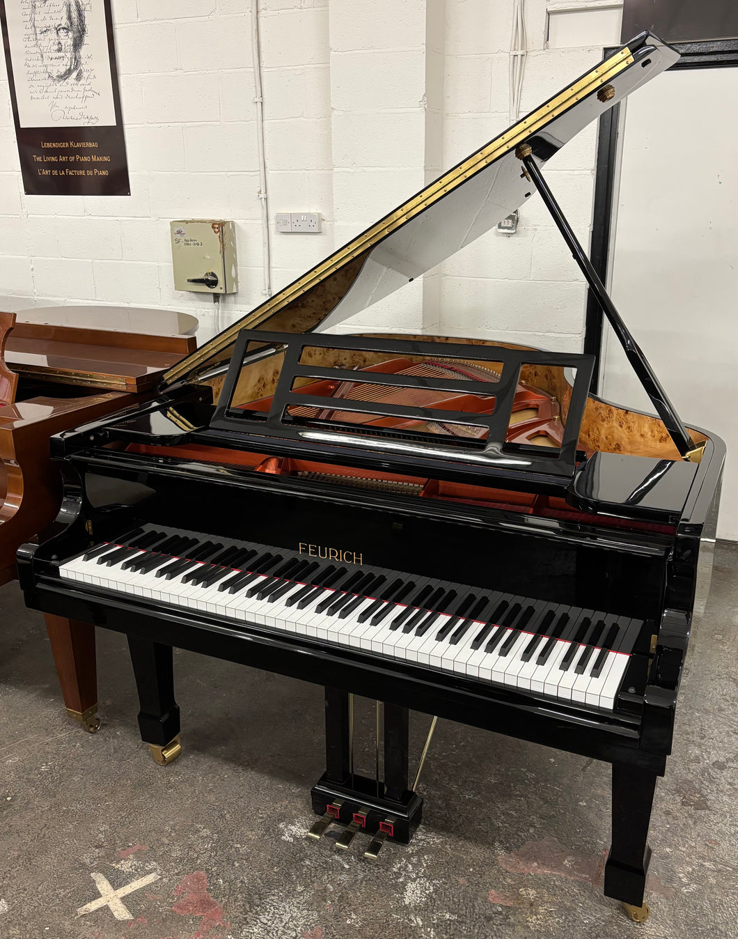 Feurich 178 Professional II Grand Piano in Black High gloss
