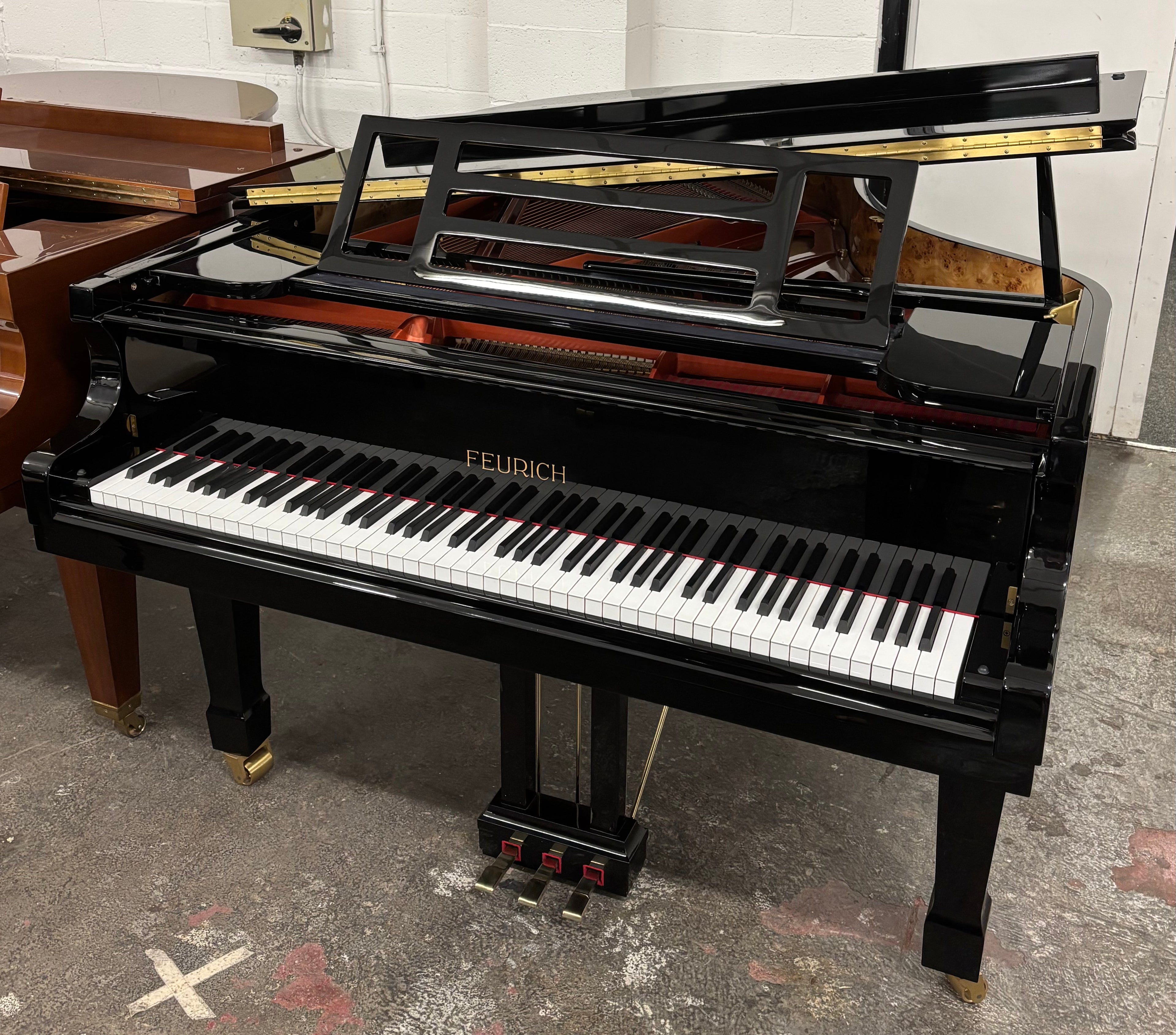 Feurich 178 Professional II Grand Piano in Black High gloss