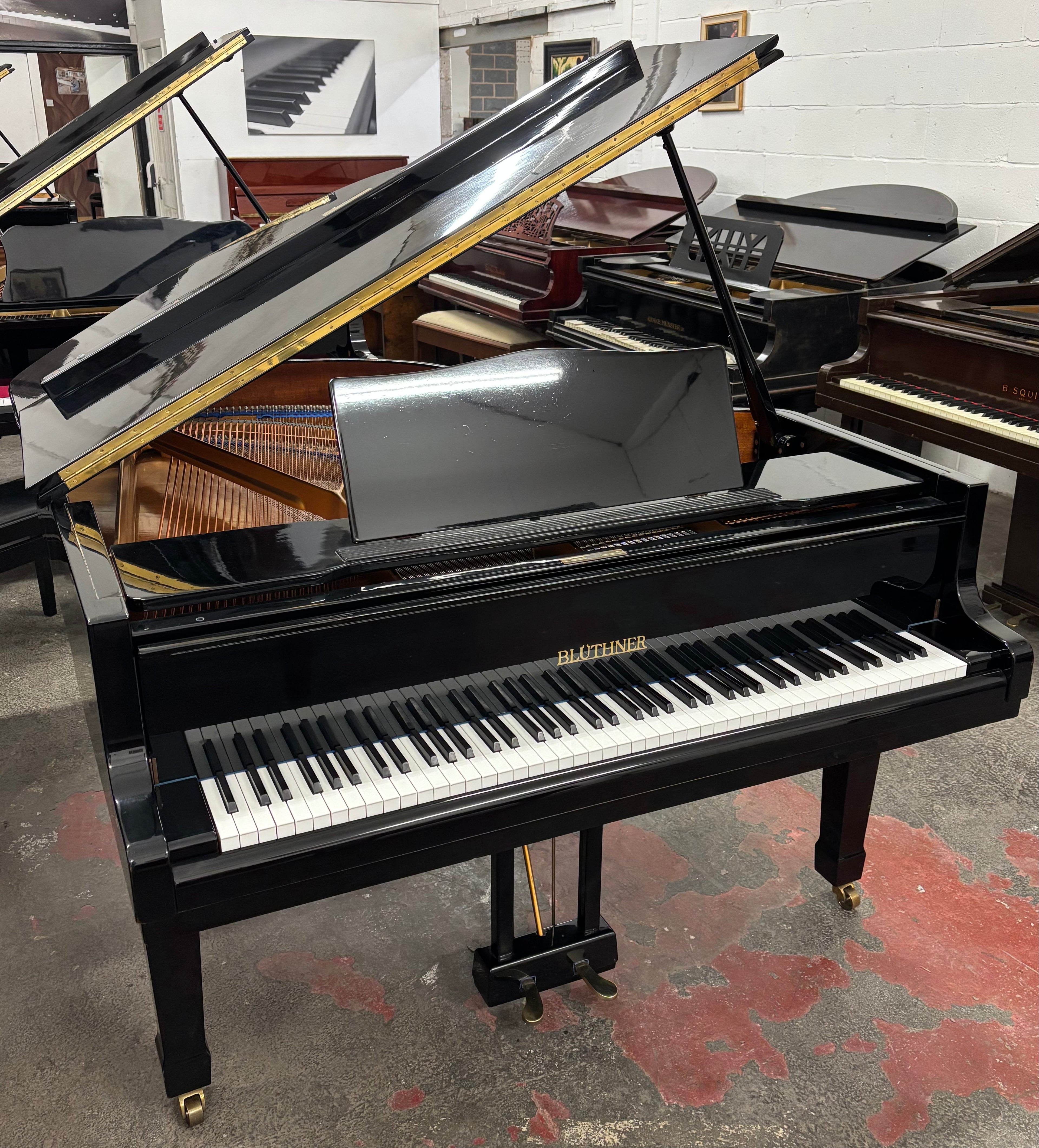Blüthner Model 10 Baby Grand in Black High Gloss