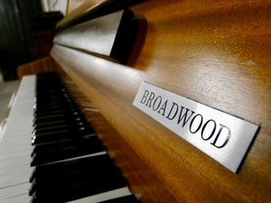 Broadwood Upright Piano in Teak Cabinetry