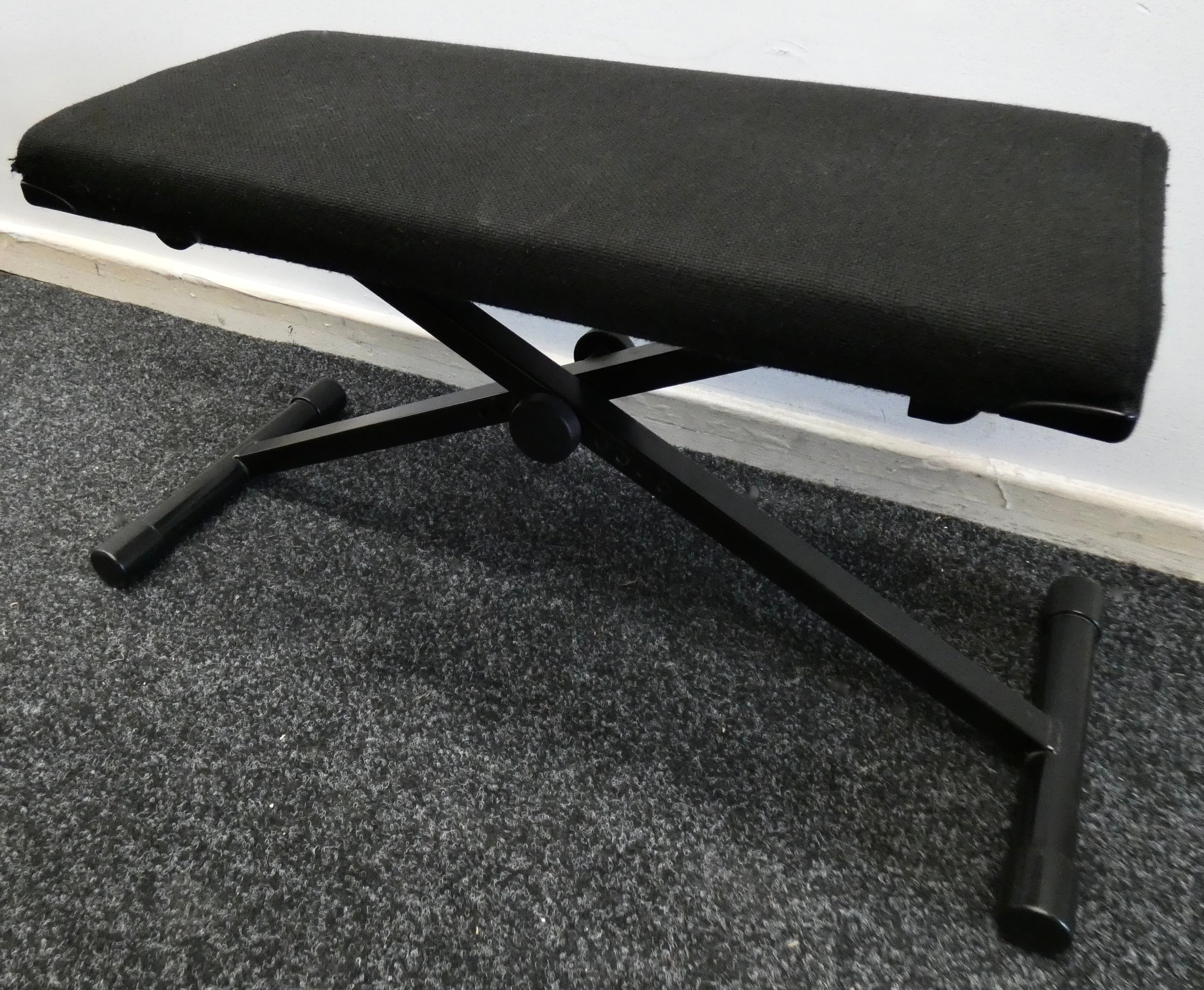 Black Metal Frame Height Adjustable Piano Stool