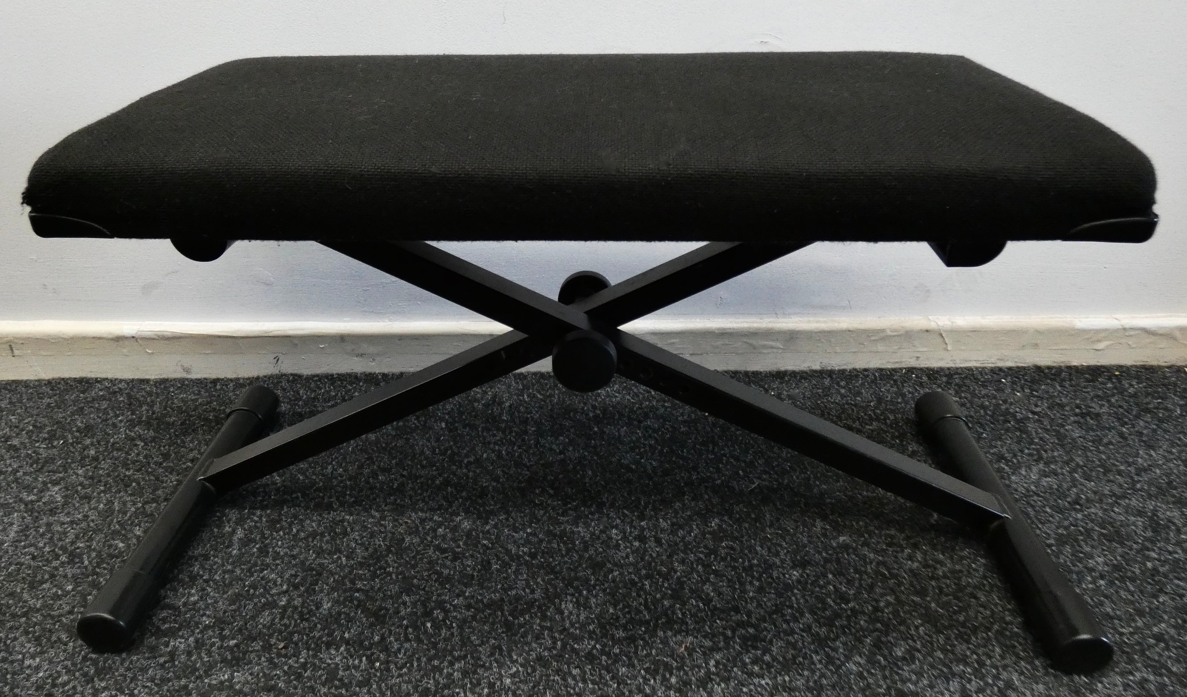 Black Metal Frame Height Adjustable Piano Stool