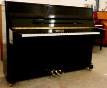 Load image into Gallery viewer, Bentley Upright Piano in Black High Gloss Cabinet