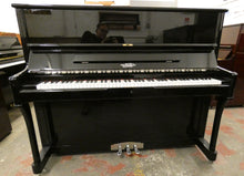 Load image into Gallery viewer, Moutrie 122 Upright piano in Black High Gloss Finish with Chrome Hardware