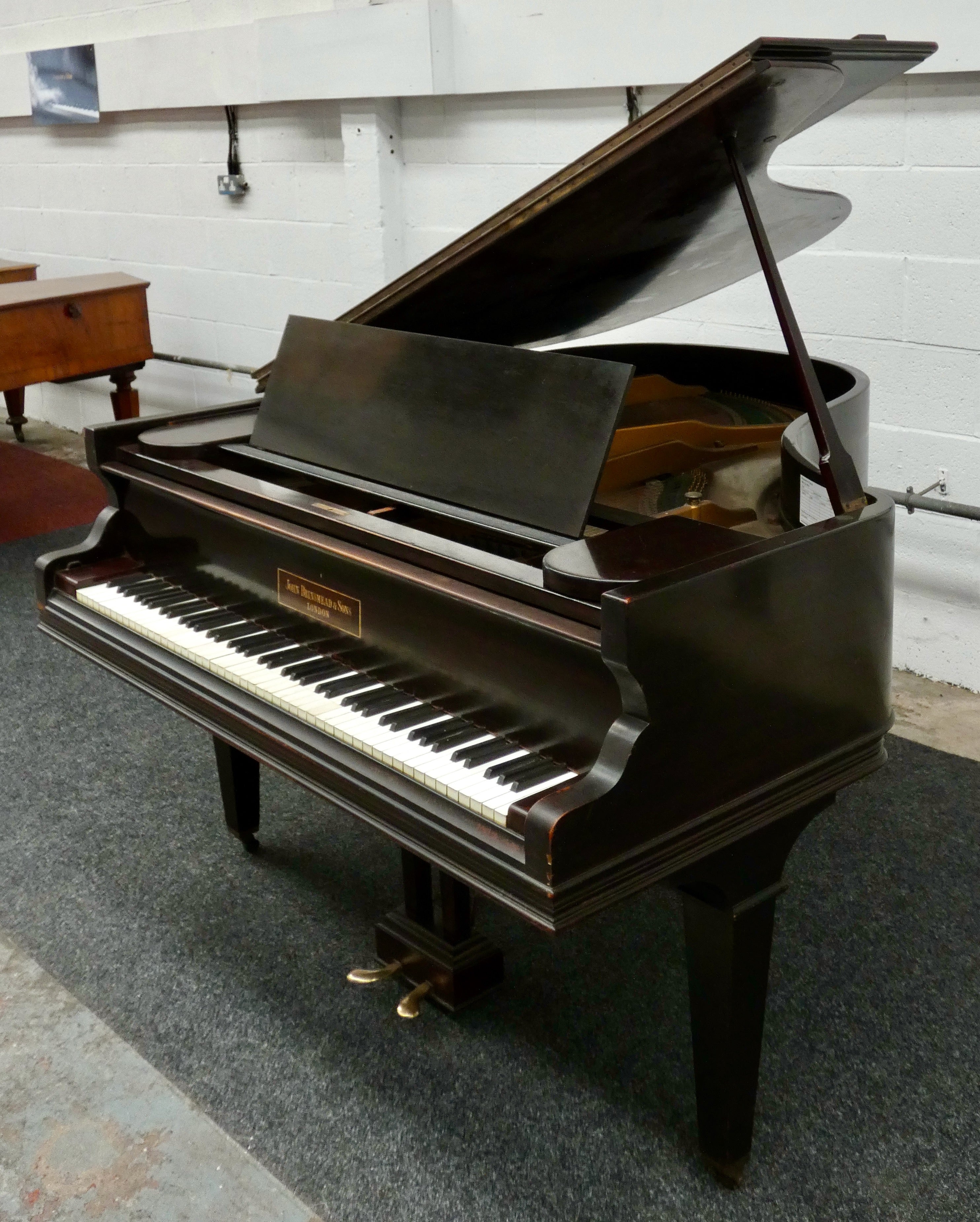 John Brinsmead Grand Piano in Mahogany (1906) – Shackleford Pianos