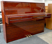 Load image into Gallery viewer, Hohner HP112 Upright Piano in high gloss mahogany finish